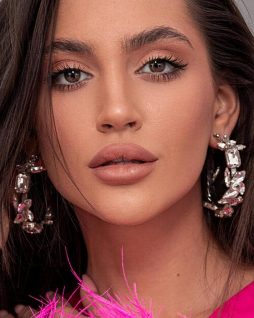 Асиметрични дизайнерски халки с камъни - щифтвинт, сребрист