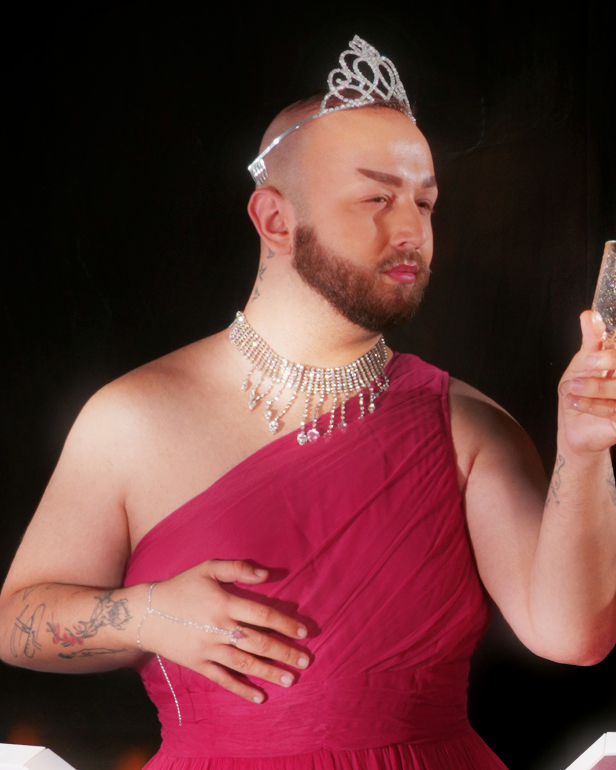 Голям чокър по врата с висящи кристали "Glamoratti Prom" Котарачето - Image 4