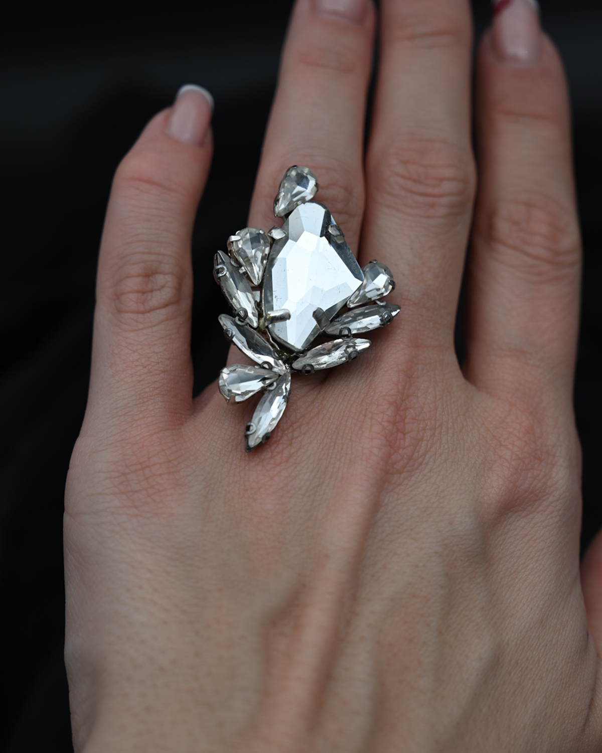 "Glamoratti" ръчно изработен statement пръстен